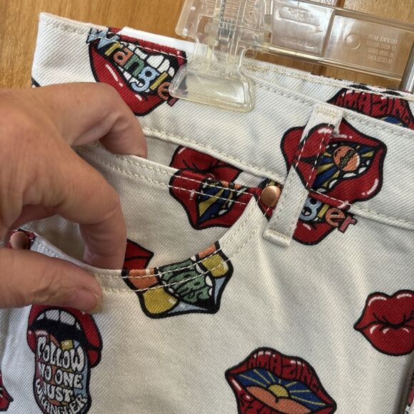 Wrangler Barrel 652 Read My Lips Jeans Women 29x31” New Cotton Zip Pockets Logo - Picture 3 of 16